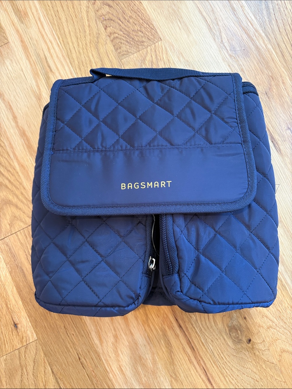 BagSMART Quilted Navy Toiletry Travel Kit